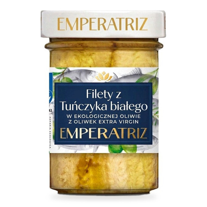Tuńczyk Biały Filety MSC w Oliwie z Oliwek Extra Virgin 120 g - Emperatriz