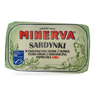 Sardynki w Oliwie z Oliwek Extra Virgin z Chili 120 g - Minerva