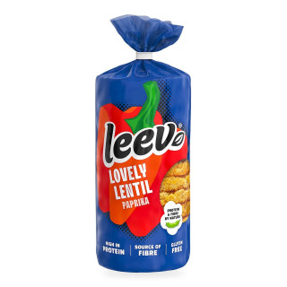Wafle Proteinowe z Soczewicy o Smaku Paprykowym BBQ Bezglutenowe BIO 117 g - Leev