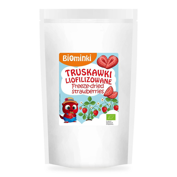 Truskawki Liofilizowane BIO 30 g - Biominki - Ekochatka