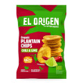 Chipsy z Plantana Chili i Limonka Bezglutenowe BIO 80 g - El Origen