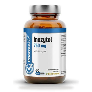 Inozytol 750 mg Bezglutenowy z Piperyną 60 Kapsułek - Pharmovit