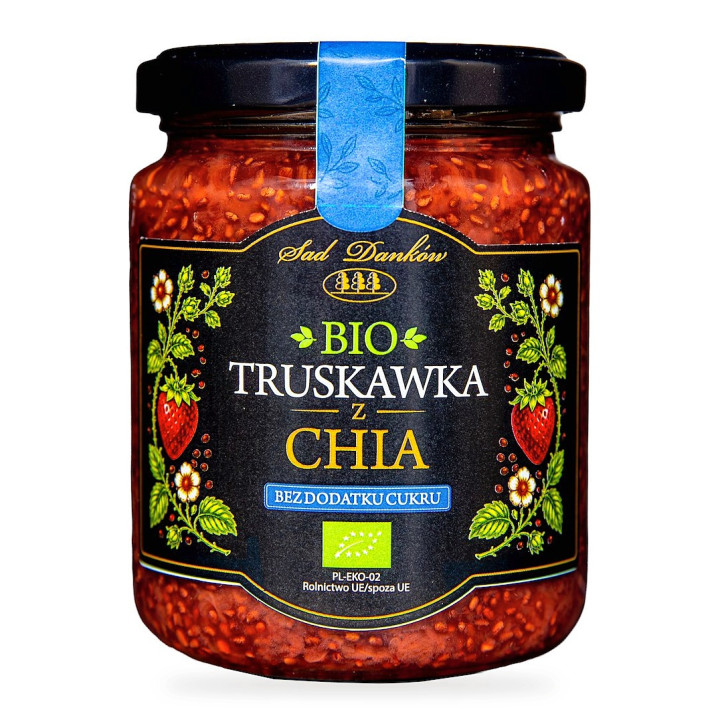 Truskawka z Chia Bez Dodatku Cukru BIO 240 g - Sad Danków - Ekochatka