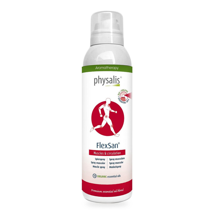 Spray na Mięśnie i Stawy FlexSan z Olejkami Eterycznymi 150 ml - Physalis
