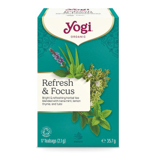 Herbatka Ziołowa Mięta Refresh & Focus BIO 35,7 g - Yogi Tea