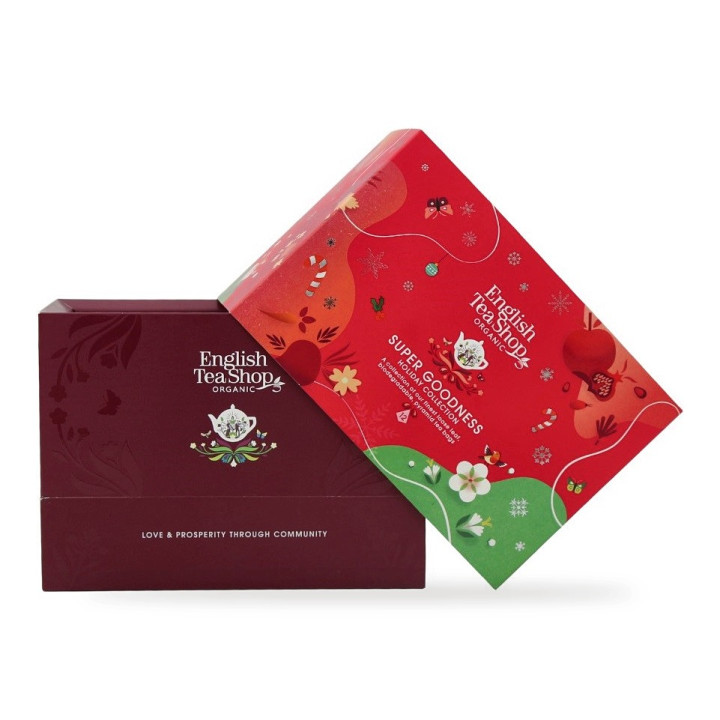 Herbatka Świąteczna Zestaw Piramidki Super Goodness 3 Smaki BIO 24 g - English Tea Shop Organic