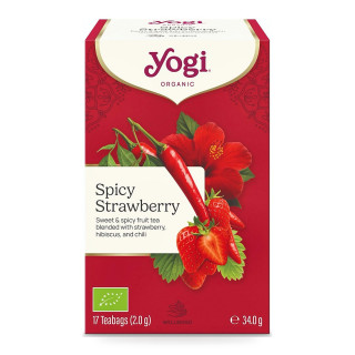 Herbatka Pikantna Truskawka BIO 34 g (17 x 2 g) - Yogi Tea - Ekochatka