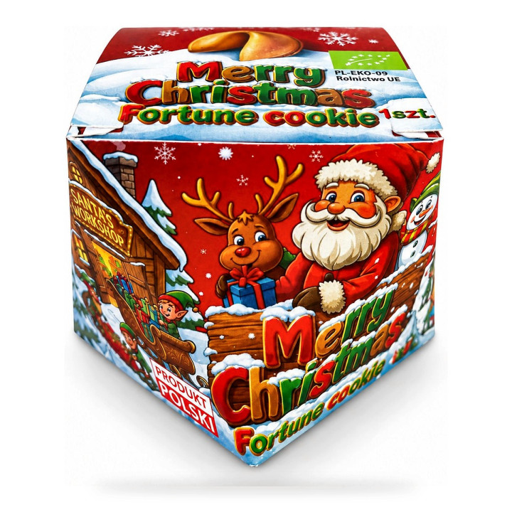 Ciasteczko z Wróżbą Świąteczne BIO 6 g - D&D Fun Cookies - Ekochatka