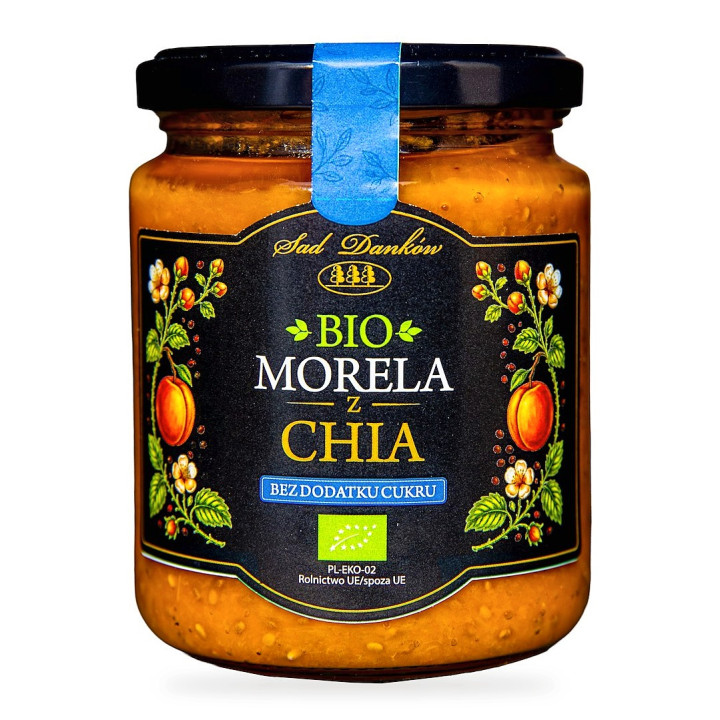 Morela z Chia Bez Dodatku Cukrów BIO 240 g - Sad Danków - Ekochatka