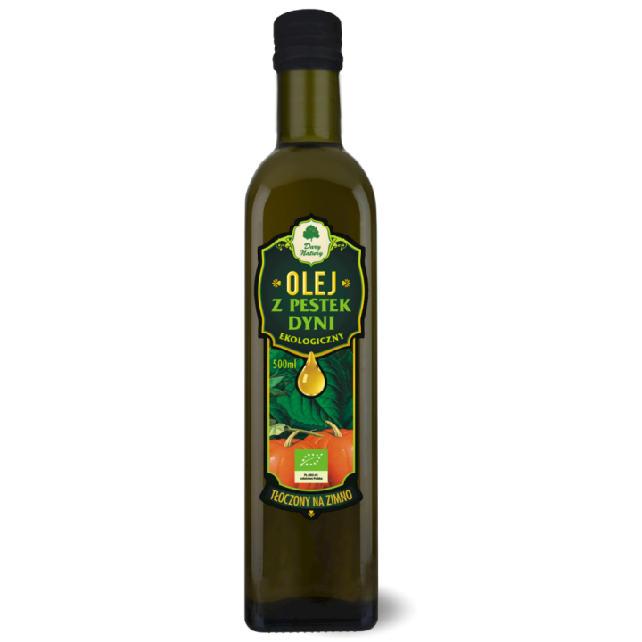 Olej z Pestek Dyni Tłoczony na Zimno BIO 500ml | DARY NATURY - inne - Ekochatka