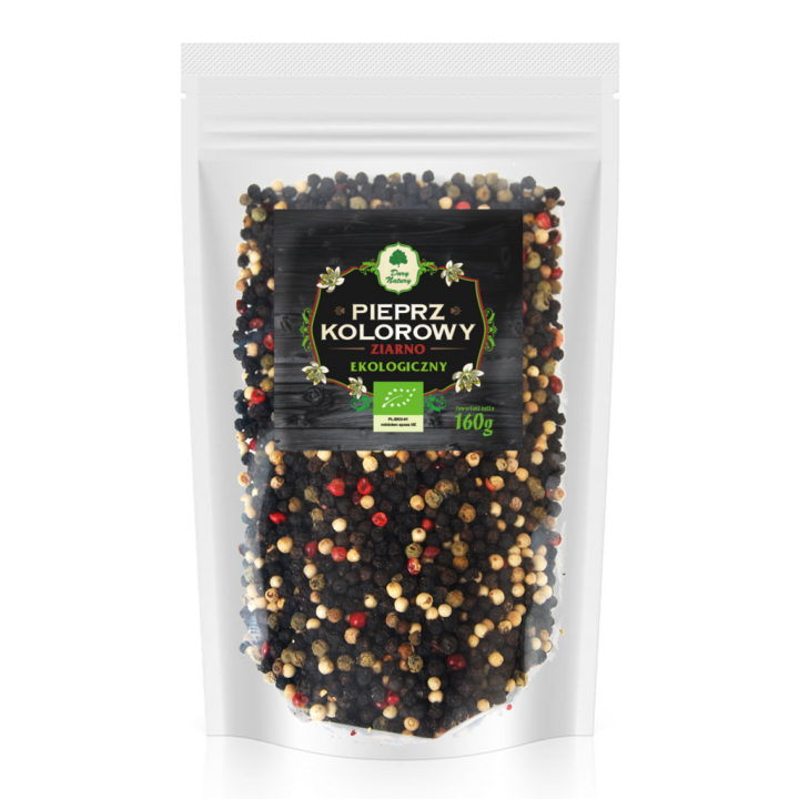 Pieprz Kolorowy Ziarnisty (Uzupełnienie) BIO 160g | DARY NATURY - przyprawy i zioła - Ekochatka