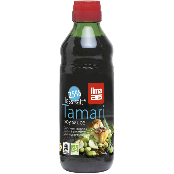SOS Sojowy Tamari 25 % Mniej Soli Bezglutenowy BIO 500ml | LIMA - Ekochatka