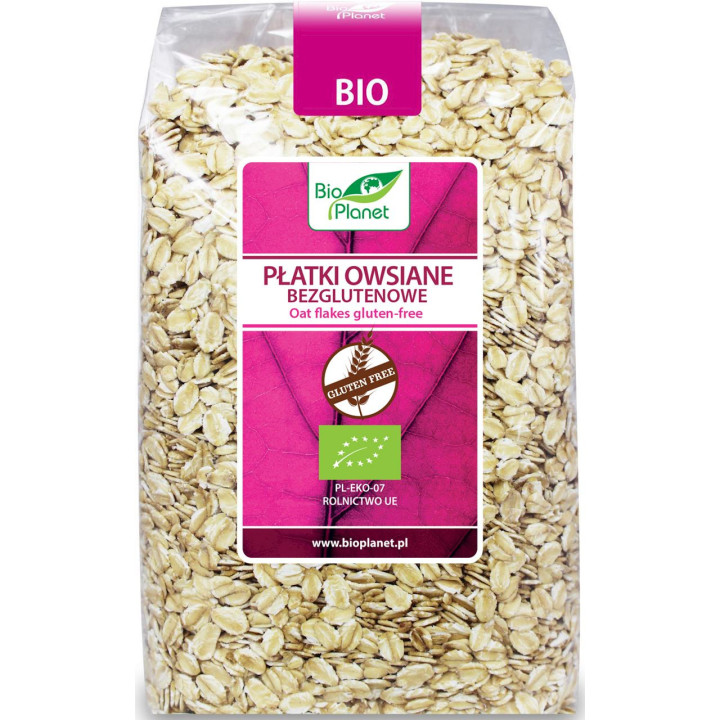Płatki Owsiane Bezglutenowe BIO 600g | BIO PLANET - Ekochatka