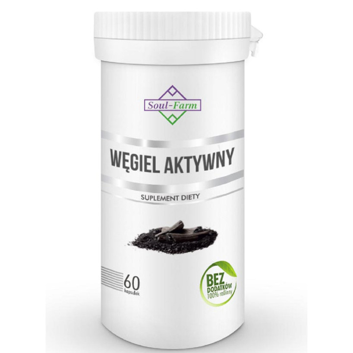 Węgiel Aktywny (180 mg) 60 Kapsułek | SOUL FARM - Ekochatka