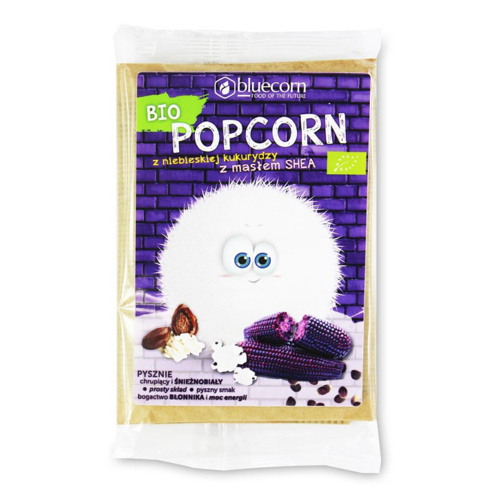 Popcorn z Niebieskiej Kukurydzy z Shea i Solą do Przygotowania w Mikro | POPCROP - Ekochatka