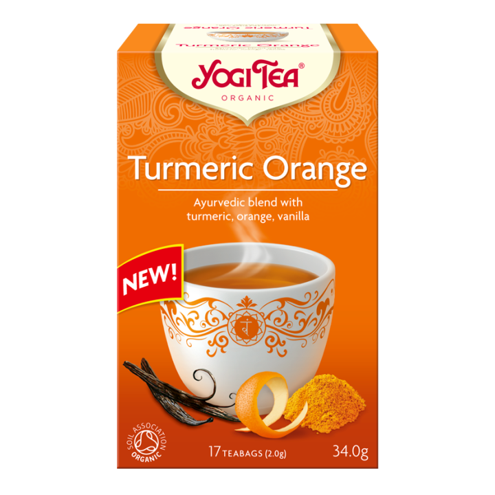 Herbatka Kurkuma Pomarańcza (Turmeric Orange) BIO (17x2g) 34g | YOGI TEA - Ekochatka
