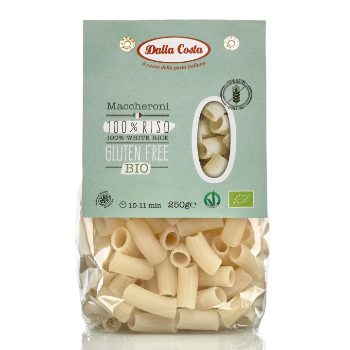 Makaron (Ryżowy) Rurka Maccheroni Bezglutenowy BIO 250g | DALLA COSTA - Ekochatka