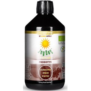 Koncentrat Napoju Probiotycznego Kurkuma Imbir Pieprz Bezglutenowy BIO | JOY DAY - Ekochatka