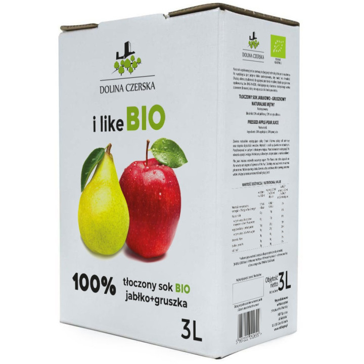 Sok Jabłkowo Gruszkowy NFC BIO 3l | DOLINA CZERSKA - Ekochatka