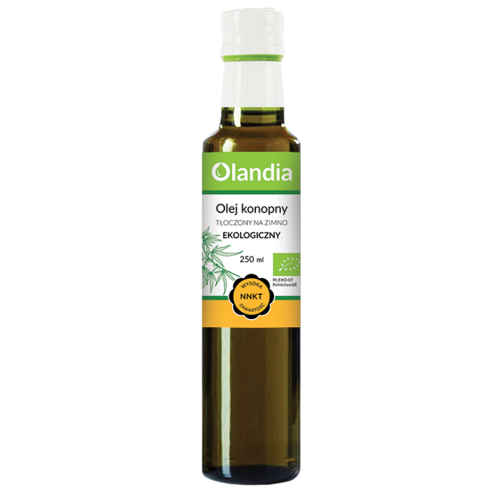 Olej Konopny Tłoczony na Zimno BIO 250ml | OLANDIA - Ekochatka