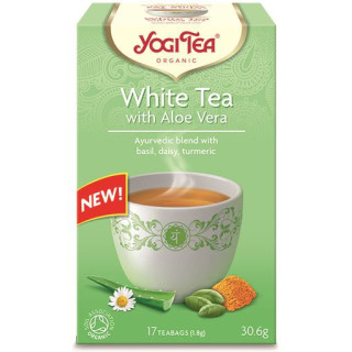 Herbata Biała z Aloesem (White Tea With Aloe Vera) BIO (17x1,8g) 30,6g | YOGI TEA - Ekochatka