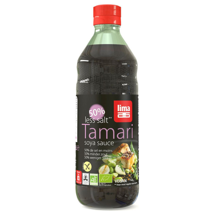SOS Sojowy Tamari 50 % Mniej Soli Bezglutenowy BIO 500ml | LIMA - Ekochatka