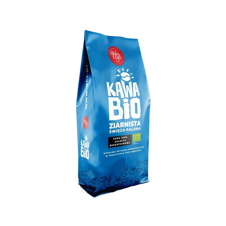 Kawa Ziarnista Bezkofeinowa Arabica 100 % BIO 250g | QUBA CAFFE - Ekochatka