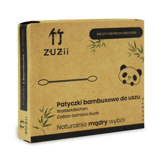 Patyczki Higieniczne Bambusowe z Bawełną 100szt. | ZUZII - Ekochatka