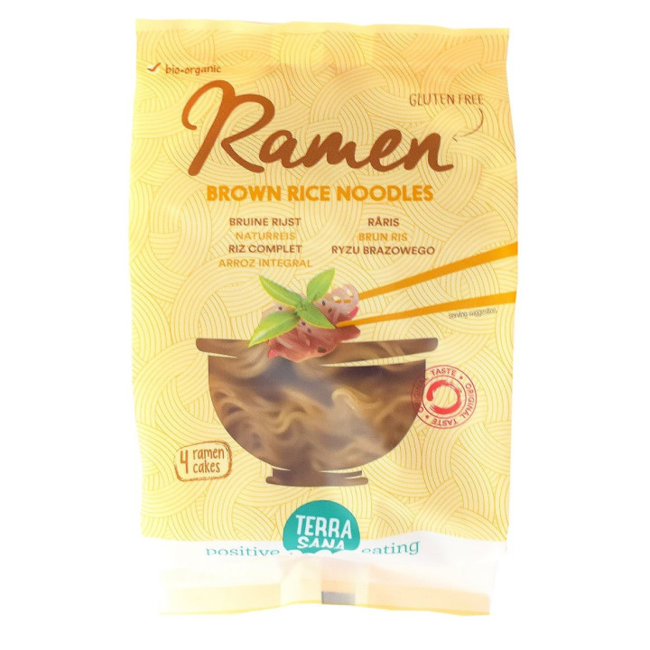 Makaron (Ryżowy Razowy) Noodle Ramen Bezglutenowy BIO 280g | TERRASANA - Ekochatka