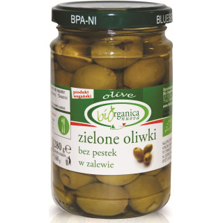 Oliwki Zielone bez Pestek w Zalewie BIO 280g (150g) (Słoik) | BIO ORGANICA ITALIA - Ekochatka