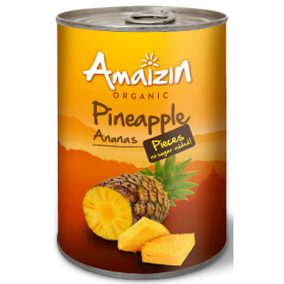 Ananas Kawałki w Soku Własnym BIO 400g (250g) | AMAIZIN - Ekochatka