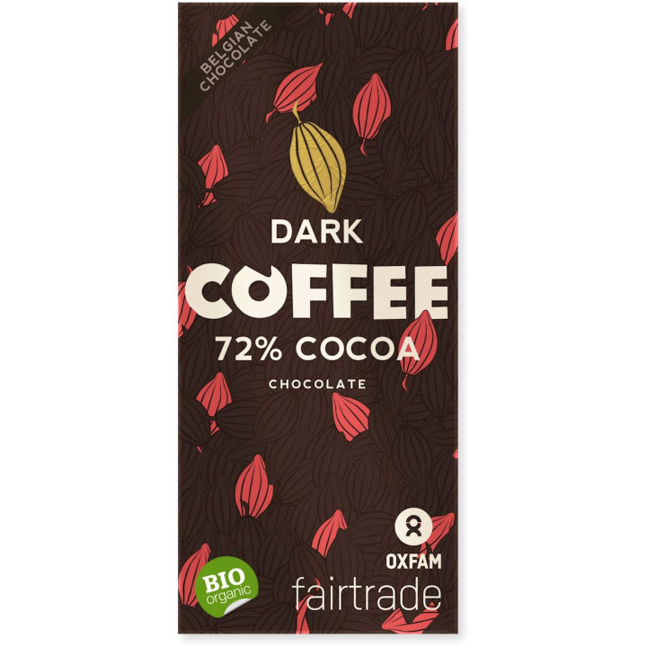Czekolada Gorzka z Ziarnami Kawy Fair Trade BIO 100g | OXFAM FAIR TRADE - Ekochatka