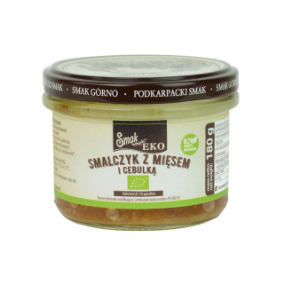 Smalec z Mięsem i Cebulką BIO 180g | SMAK EKO - Ekochatka