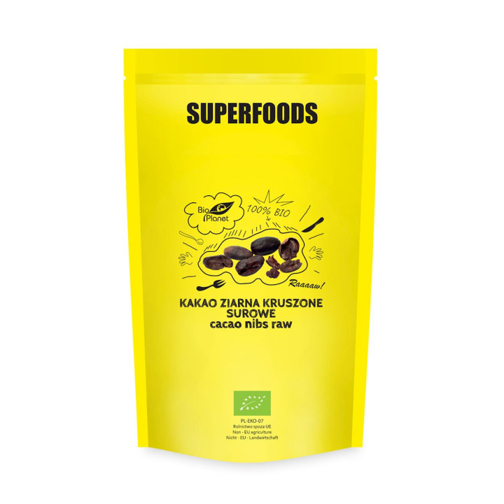 Kakao Ziarna Kruszone Surowe BIO 600g | BIO PLANET - Ekochatka