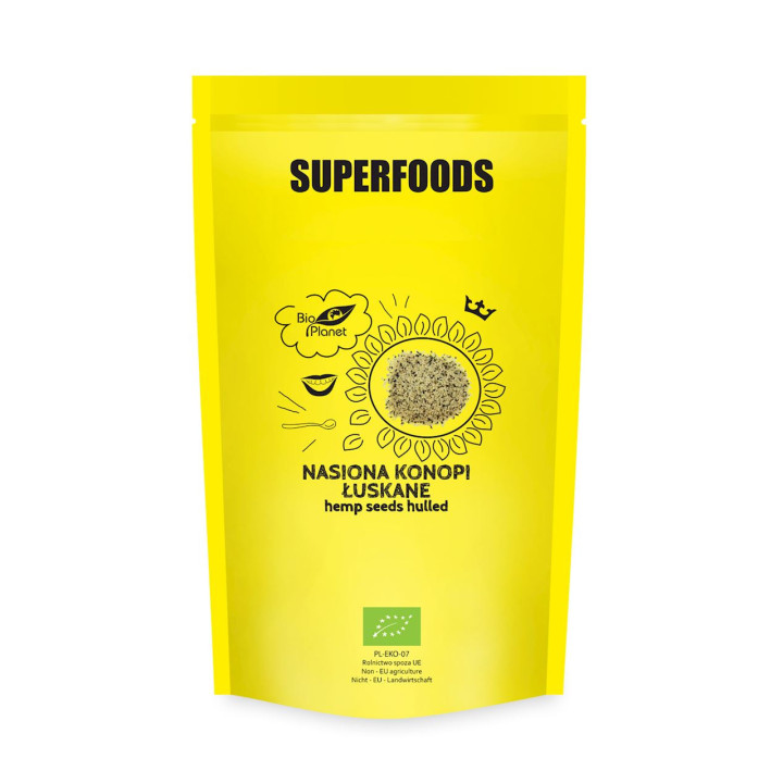 Nasiona Konopi Łuskane BIO 600g | BIO PLANET - Ekochatka