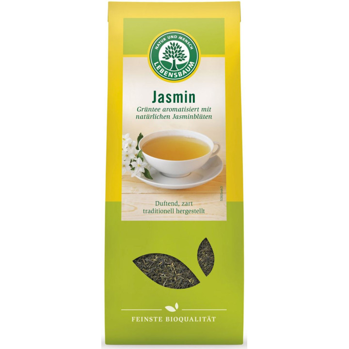 Herbata Zielona Liściasta Jaśminowa BIO 75g | LEBENSBAUM - Ekochatka