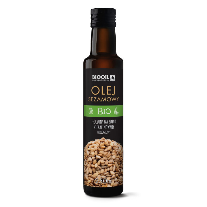 Olej Sezamowy Tłoczony na Zimno BIO 250ml | BIOOIL - Ekochatka