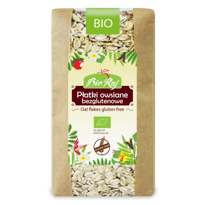 Płatki Owsiane Bezglutenowe BIO (Polska) 350g | BIO RAJ - Ekochatka