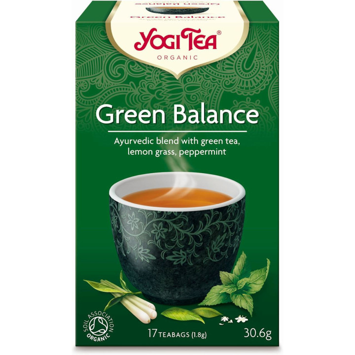 Herbata Zielona Równowaga (Green Balance) BIO (17x1,8g) 30,6g | YOGI TEA - Ekochatka