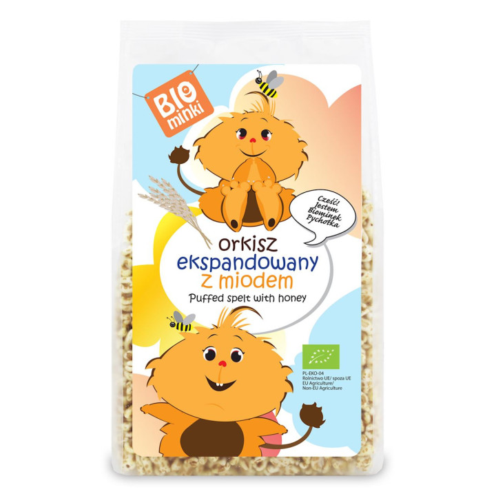 Orkisz Ekspandowany z Miodem BIO 210g | BIOMINKI - Ekochatka