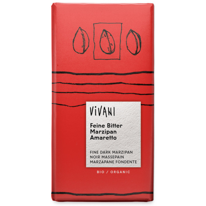 Czekolada Gorzka z Nadzieniem Marcepan Amaretto BIO 100g | VIVANI - Ekochatka