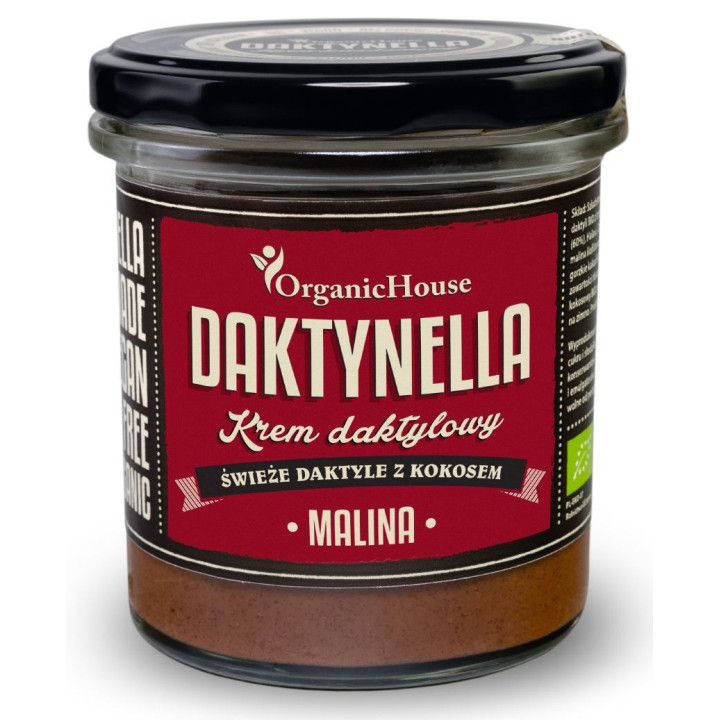 Krem Kokos Daktyle Medjool Malina Bezglutenowy BIO 280g | ORGANICHOUSE - Ekochatka