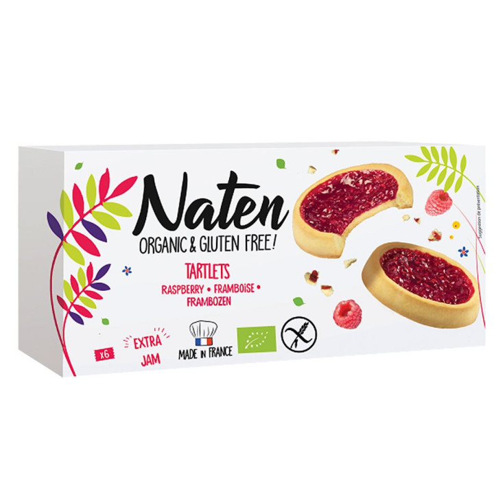 Ciastka Tartaletki z Dżemem Malinowym Bezglutenowe BIO 130g | NATEN - Ekochatka