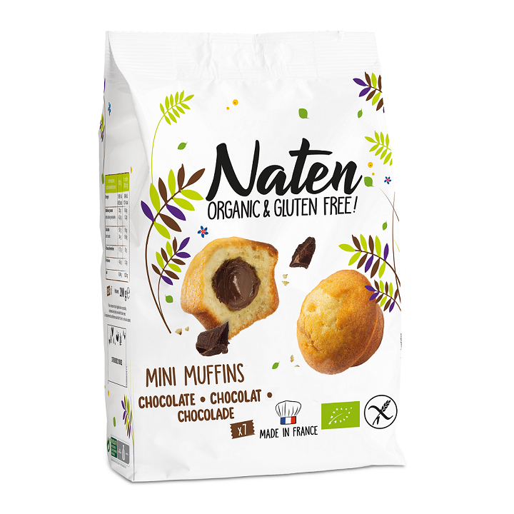 Muffinki Mini z Nadzieniem Orzechowo Kakaowym Bezglutenowe BIO 200g | NATEN - Ekochatka