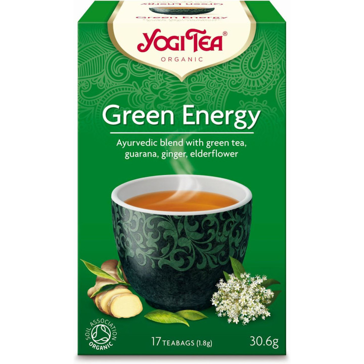 Herbata Zielona Energia (Green Energy) BIO (17x1,8g) 30,6g | YOGI TEA - Ekochatka
