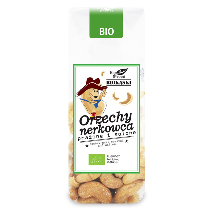 Orzechy Nerkowca Prażone i Solone BIO 100g | BIO PLANET - seria PRZEKĄSKI - Ekochatka