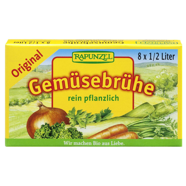 Bulion Kostki Warzywne bez Dodatku Cukrów BIO (8x10,5g) 84g | RAPUNZEL - Ekochatka