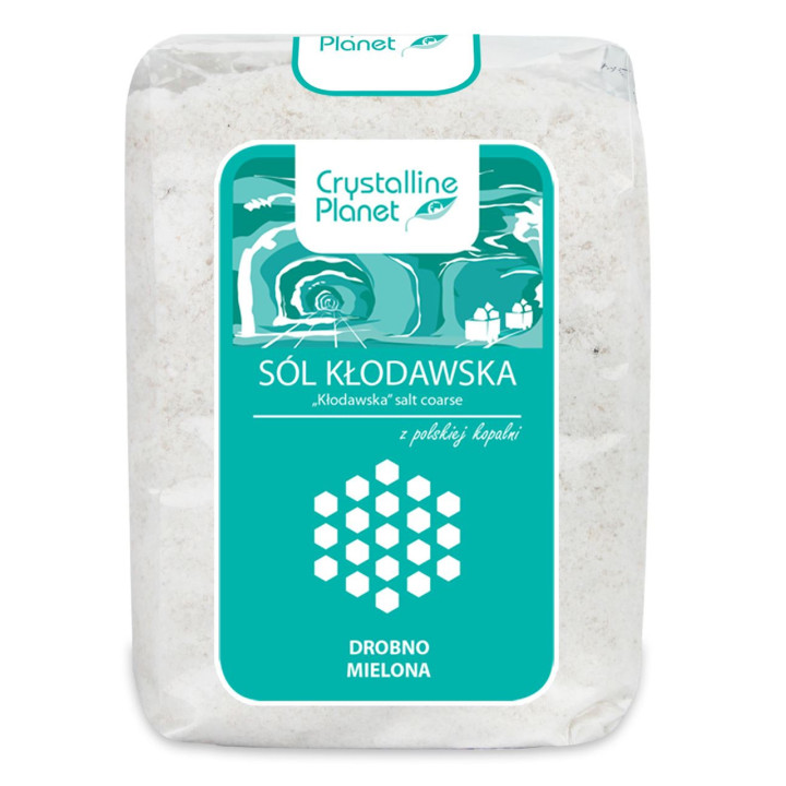 Sól Kłodawska Drobno Mielona Bezglutenowa 600g | CRYSTALLINE PLANET - Ekochatka