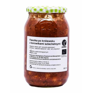 Fasolka po Królewsku z Borowikami BIO 900ml | DELIKATNA - Ekochatka