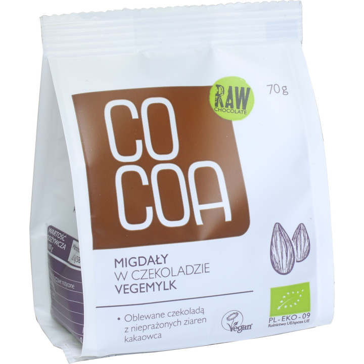 Migdały w Czekoladzie Vegemylk BIO 70g | COCOA - Ekochatka